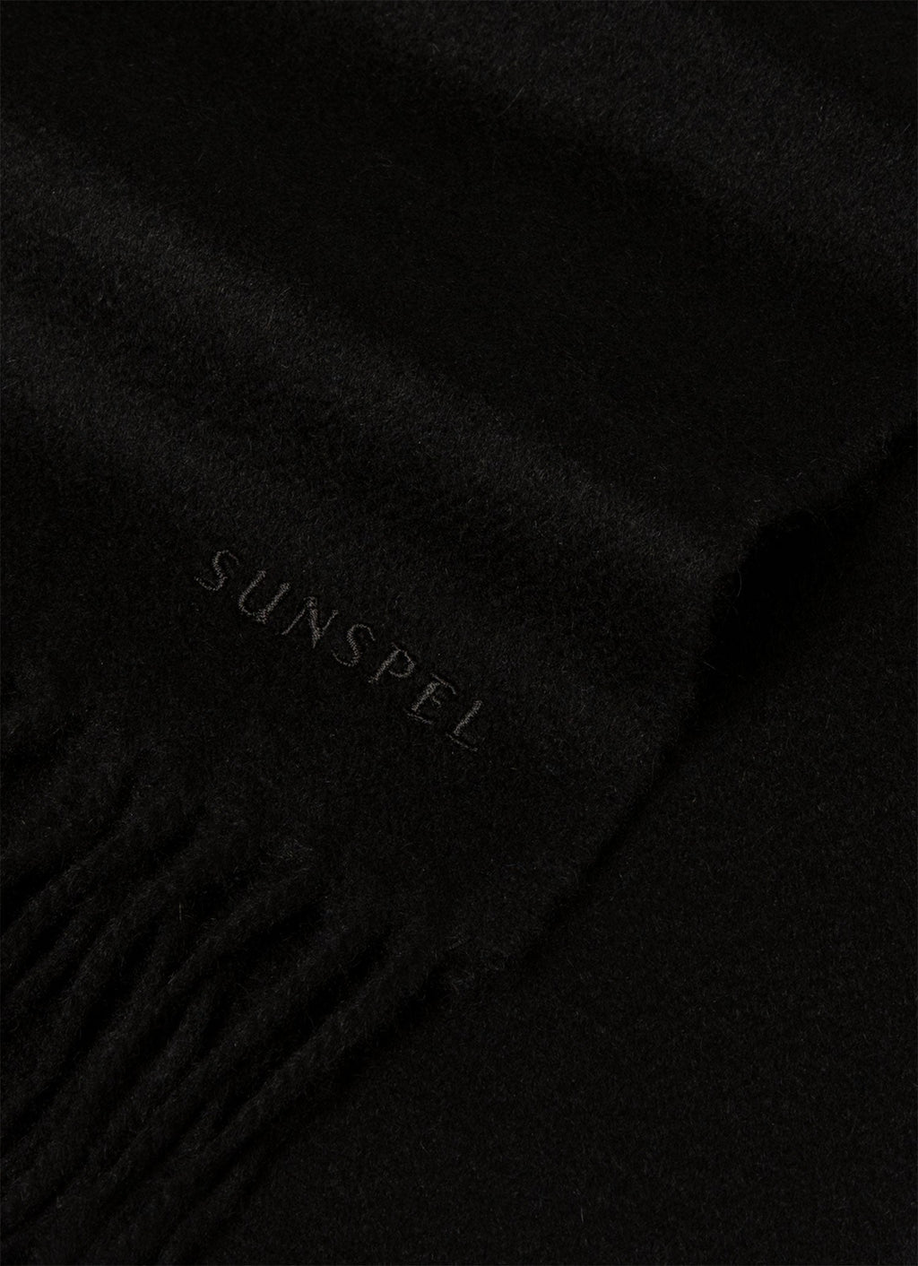 Men's Cashmere Scarf in Black