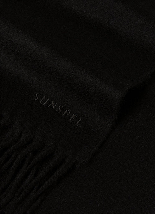 Men's Cashmere Scarf in Black