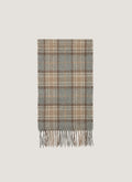 Men's Cashmere Scarf in Sandstone Check
