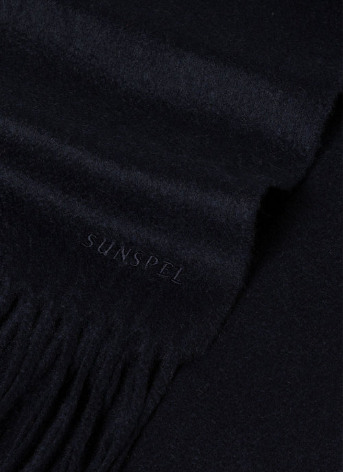 Men's Cashmere Scarf in Navy