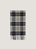 Men's Cashmere Scarf in Navy Check