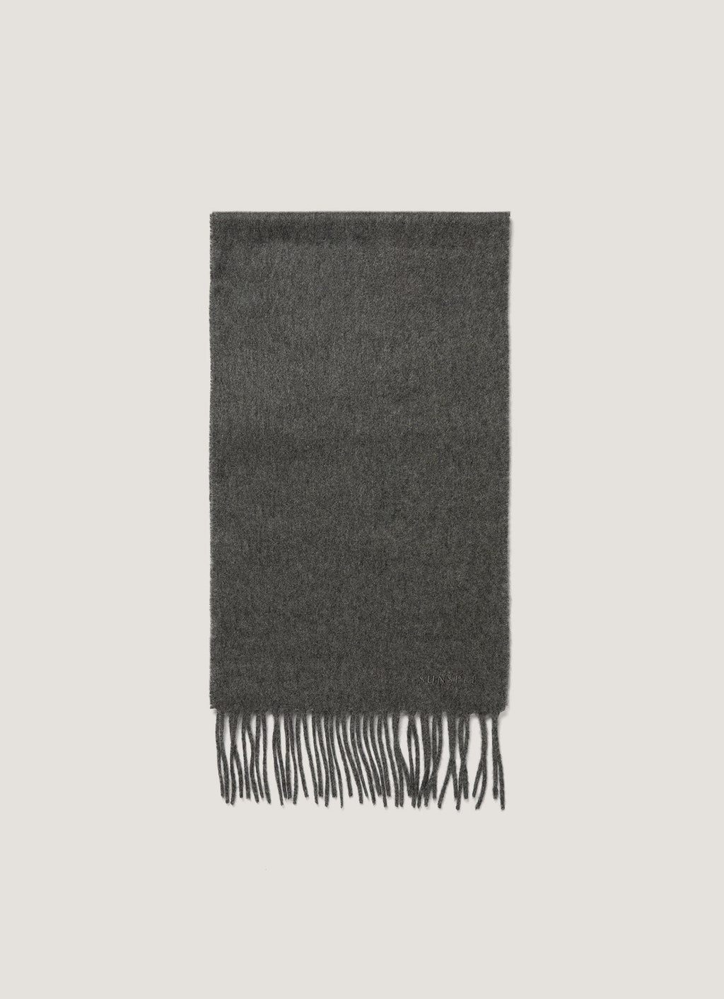 Men's Cashmere Scarf in Charcoal Melange