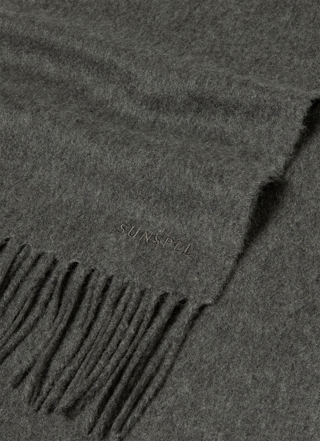 Men's Cashmere Scarf in Charcoal Melange