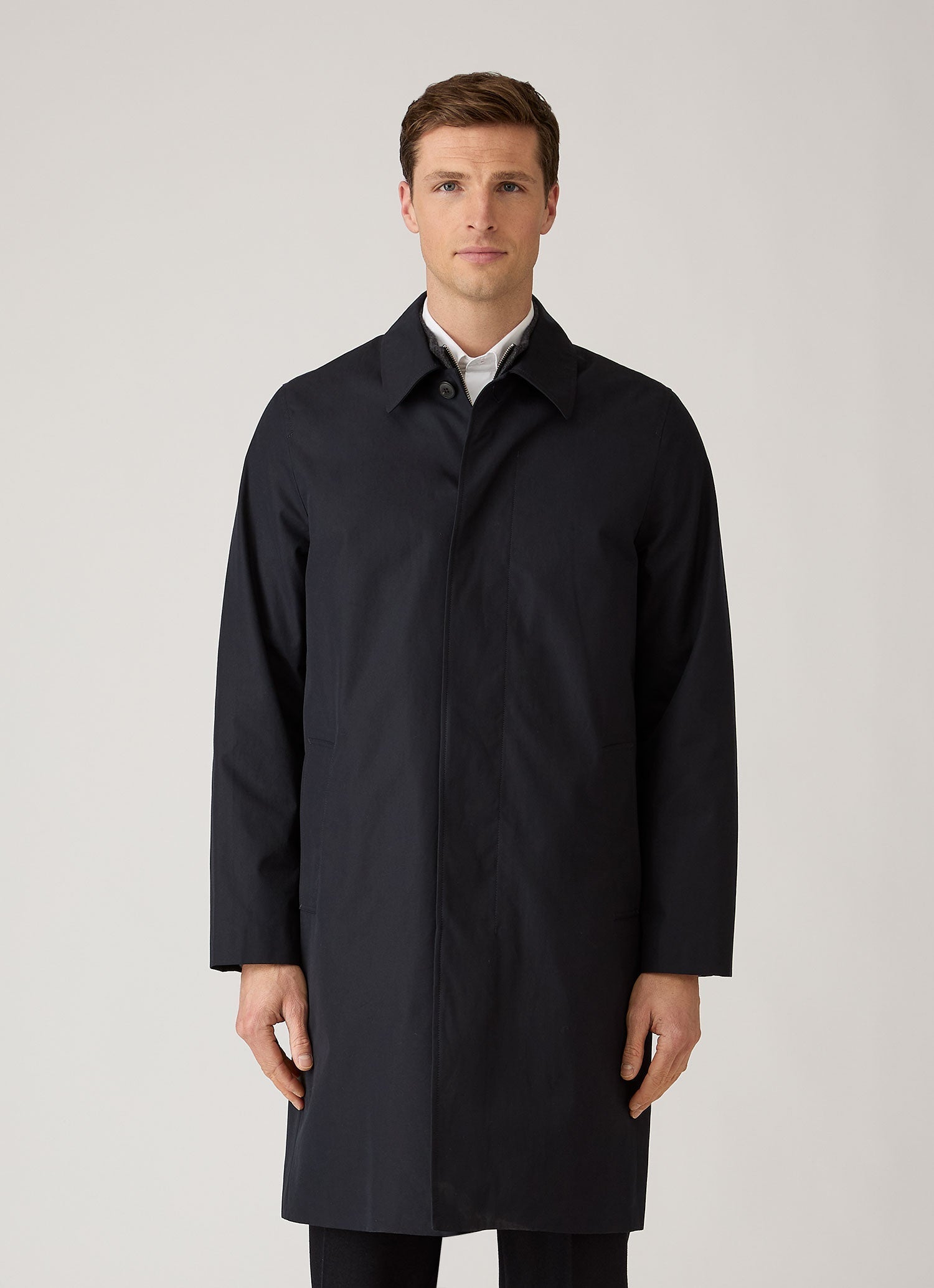 Men's Ventile Mac in Dark Navy