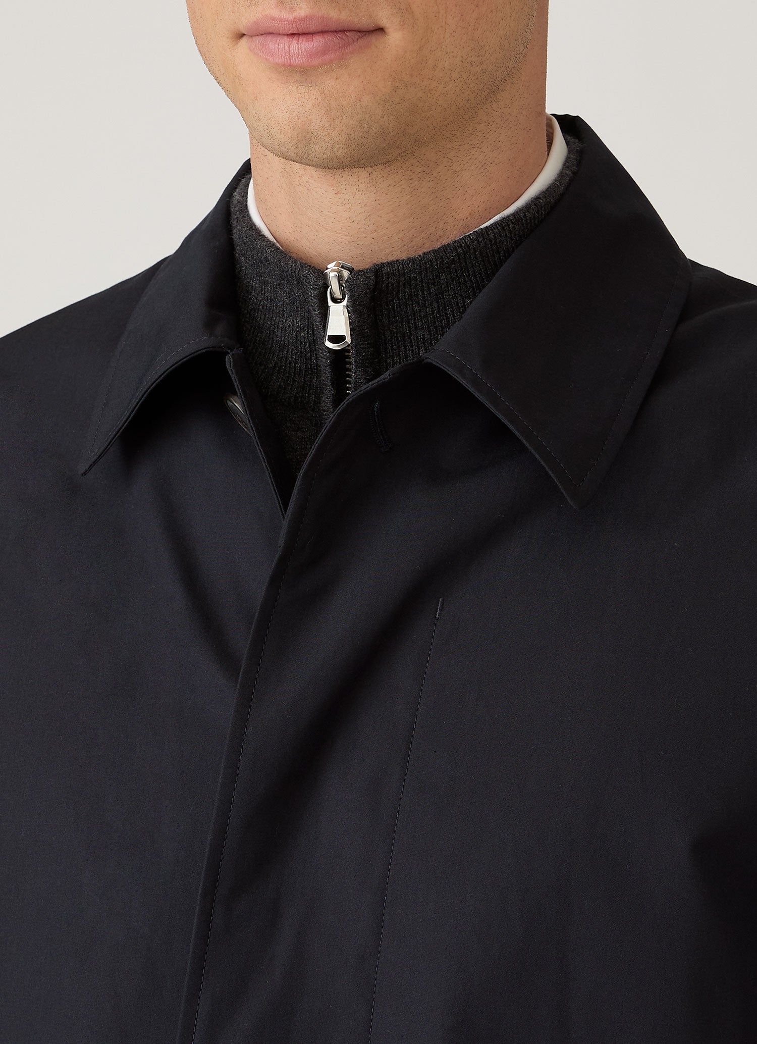 Men's Ventile Mac in Dark Navy