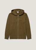 Men's Loopback Zip Hoodie in Loden Green
