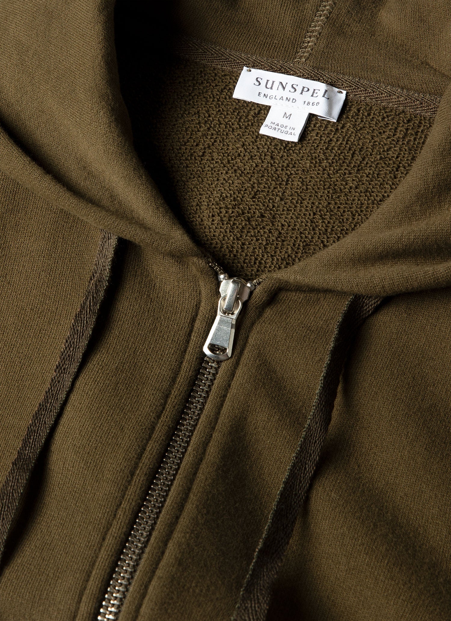 Men's Loopback Zip Hoodie in Loden Green