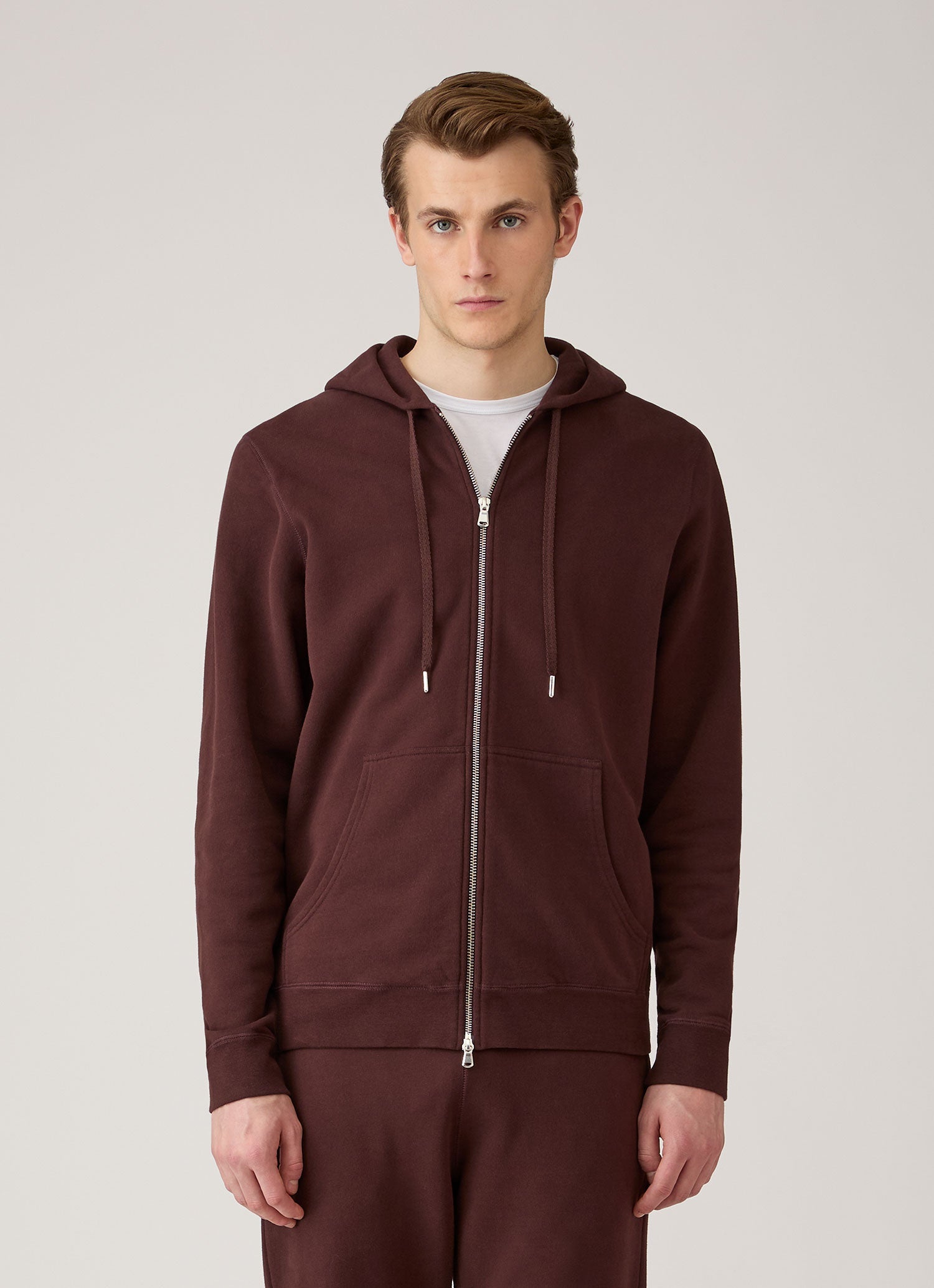 Men's Loopback Zip Hoodie in Bakelite