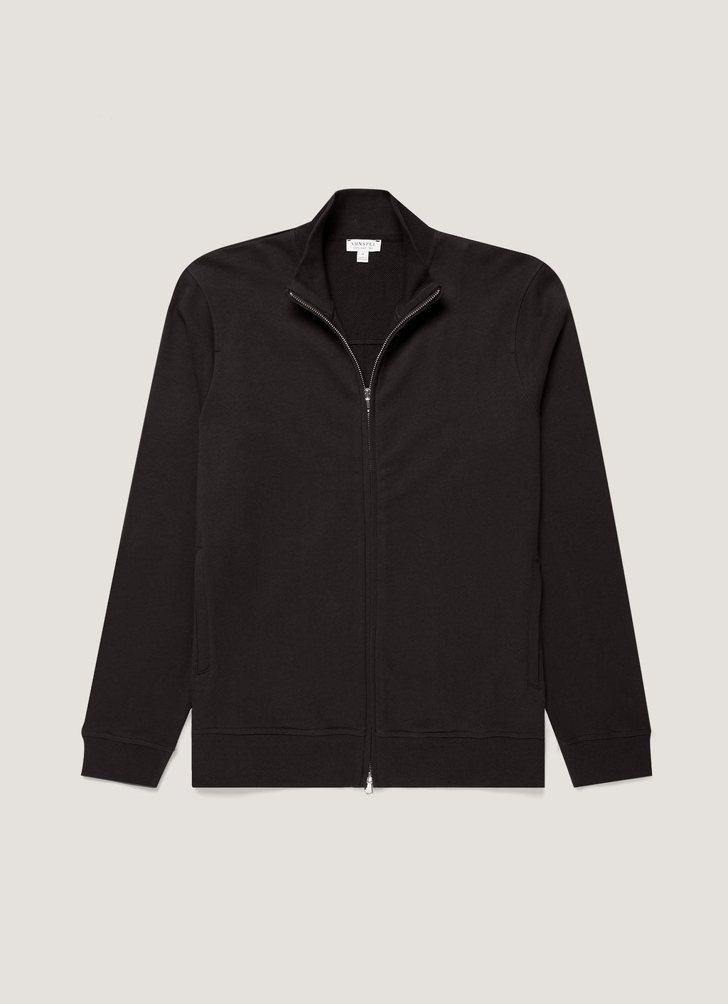 Men's Supima Loopback Zip Sweatshirt in Black