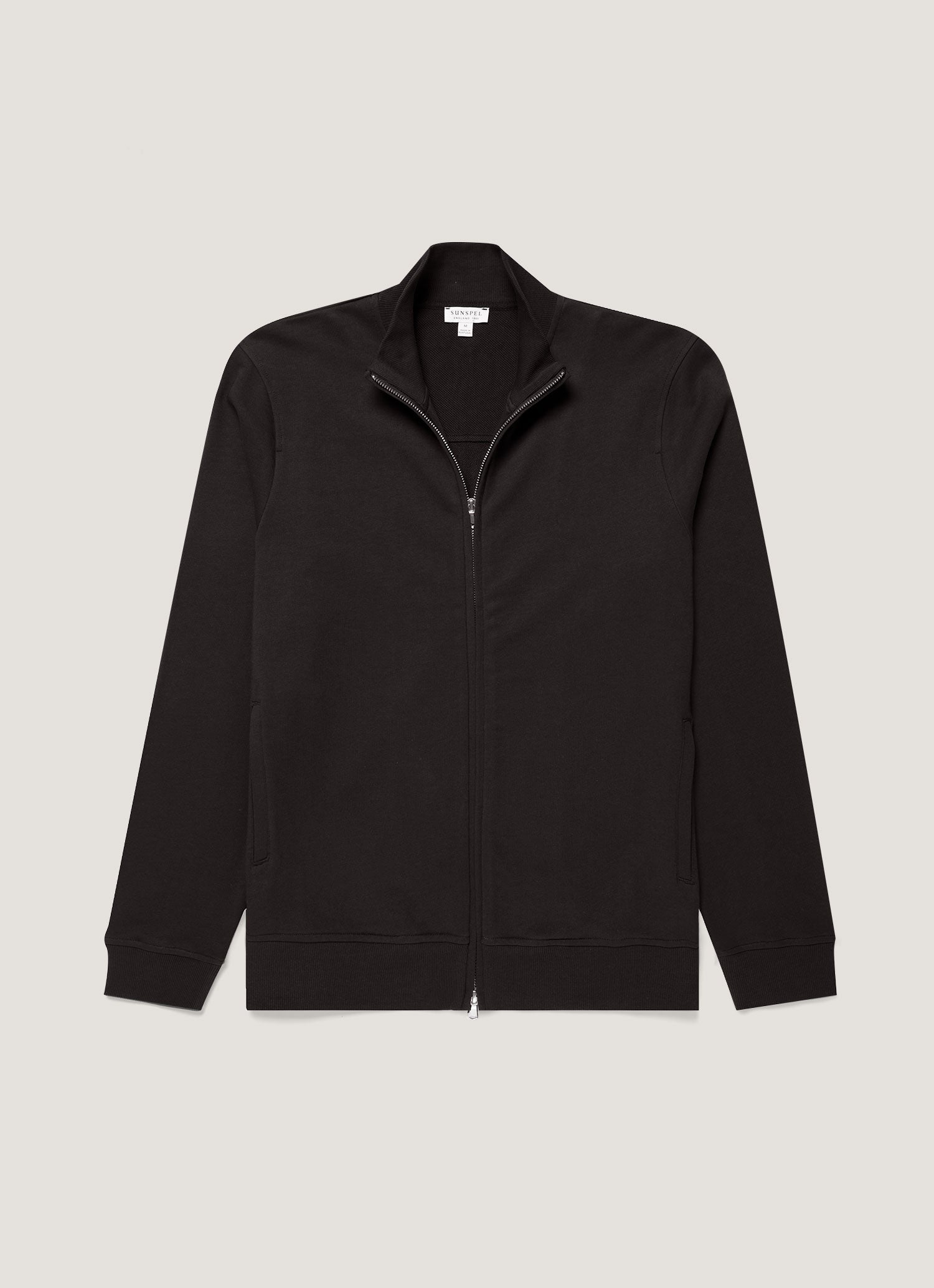 Men's Supima Loopback Zip Sweatshirt in Black