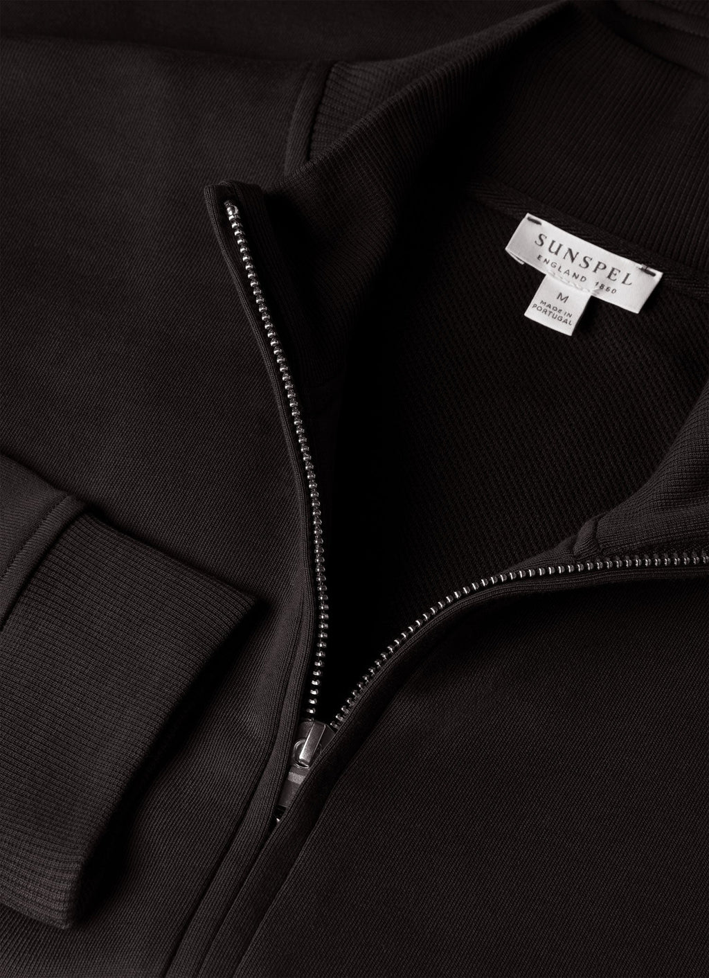 Men's Supima Loopback Zip Sweatshirt in Black