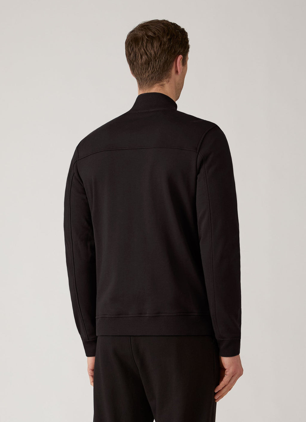Men's Supima Loopback Zip Sweatshirt in Black