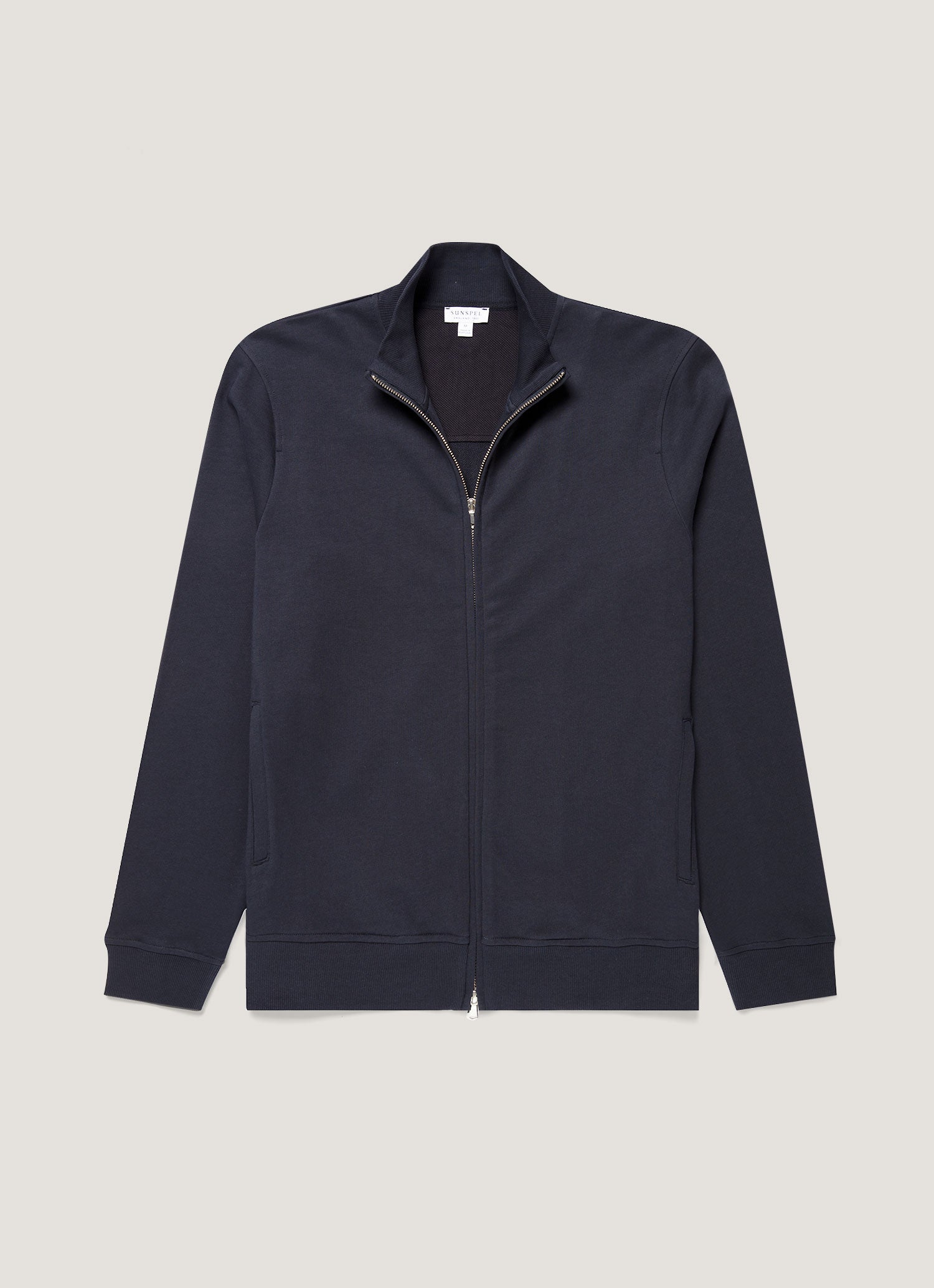 Men's Supima Loopback Zip Sweatshirt in Midnight Navy