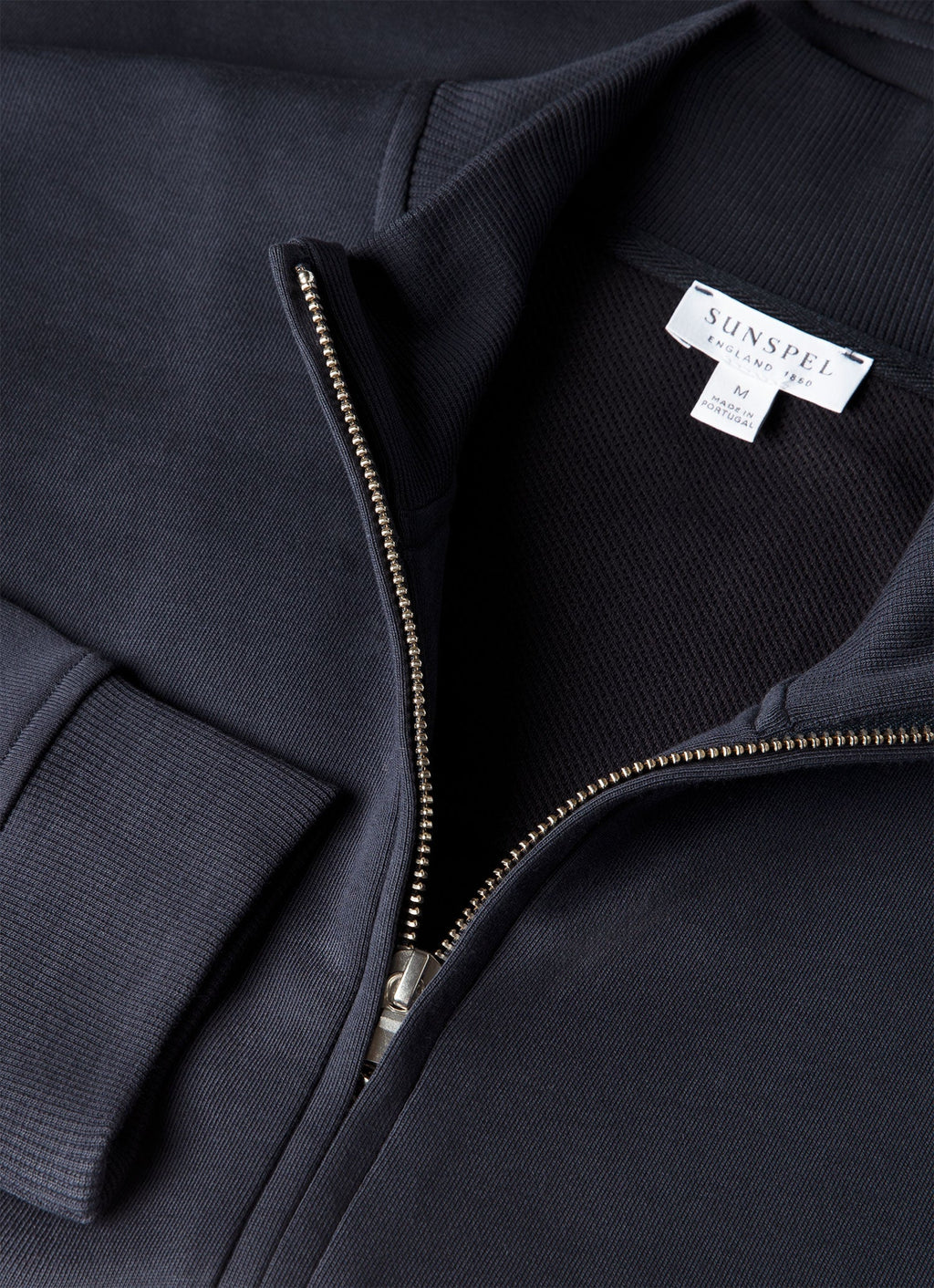 Men's Supima Loopback Zip Sweatshirt in Midnight Navy
