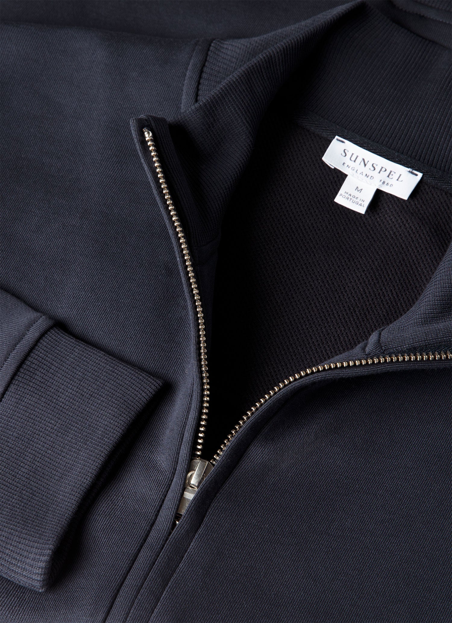 Men's Supima Loopback Zip Sweatshirt in Midnight Navy