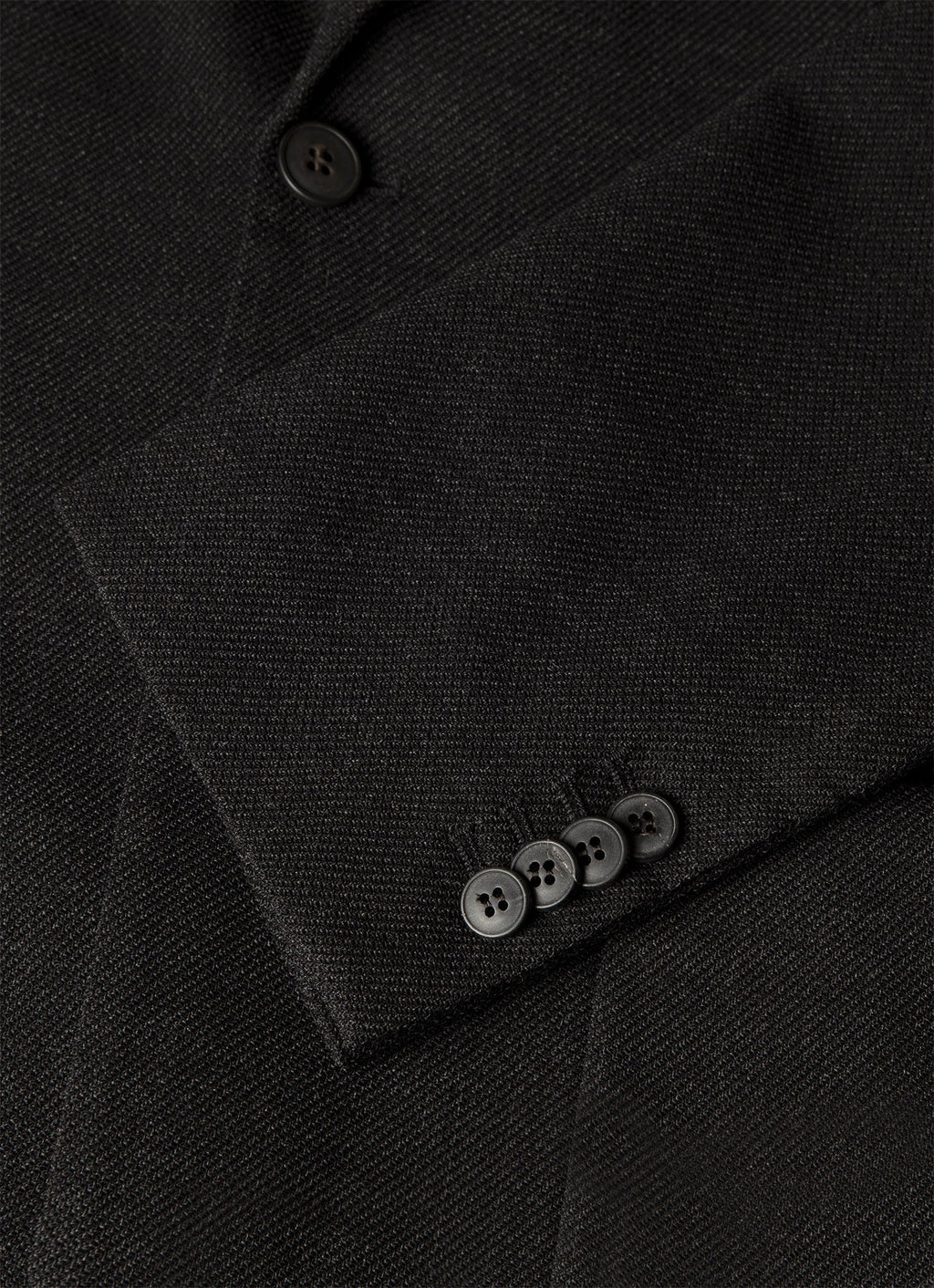 Men's Textured Wool Blazer in Dark Charcoal Melange