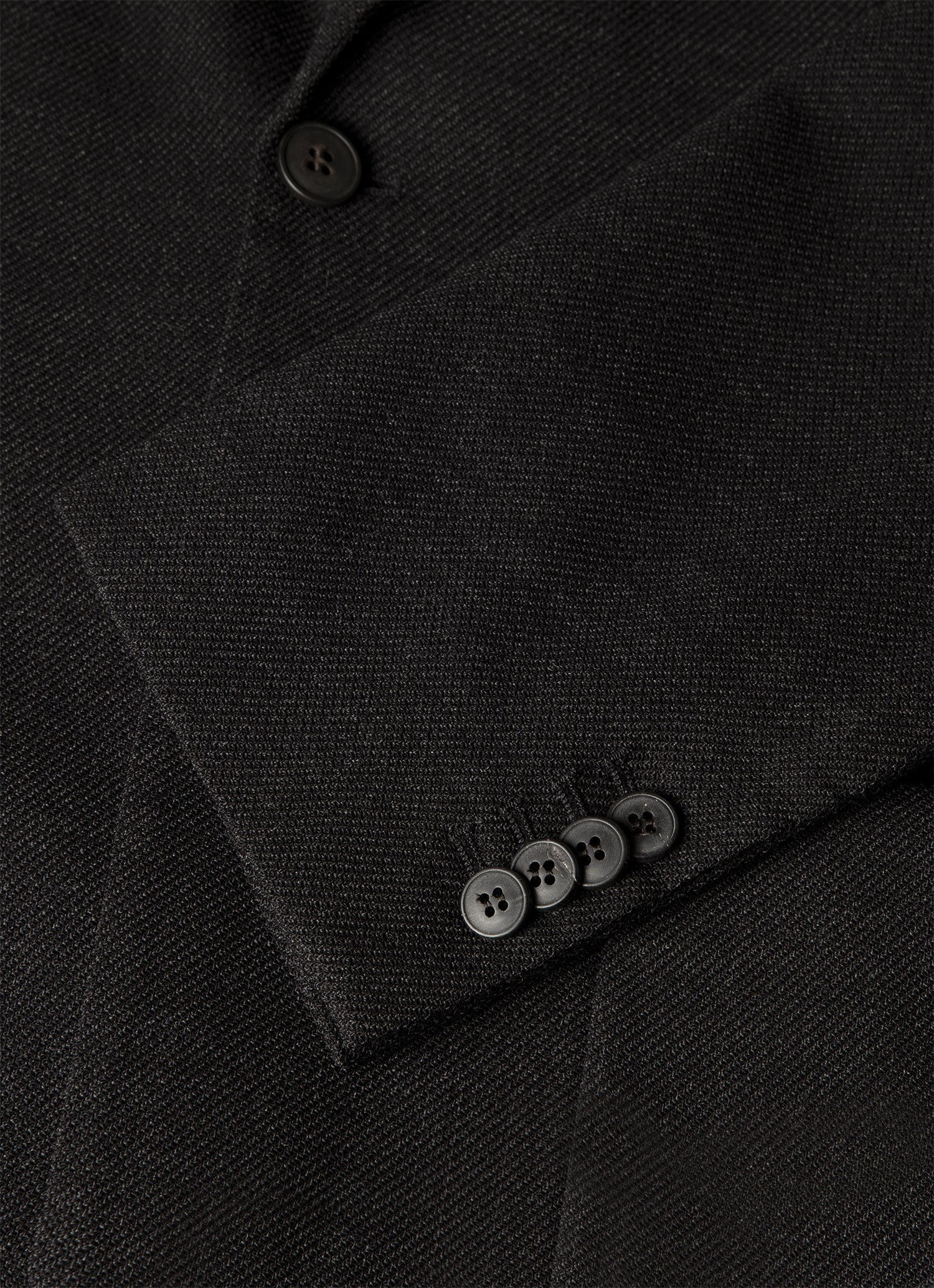 Men's Textured Wool Blazer in Dark Charcoal Melange