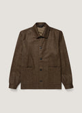 Men's Wool Twill Chore Jacket in Loden Green Melange