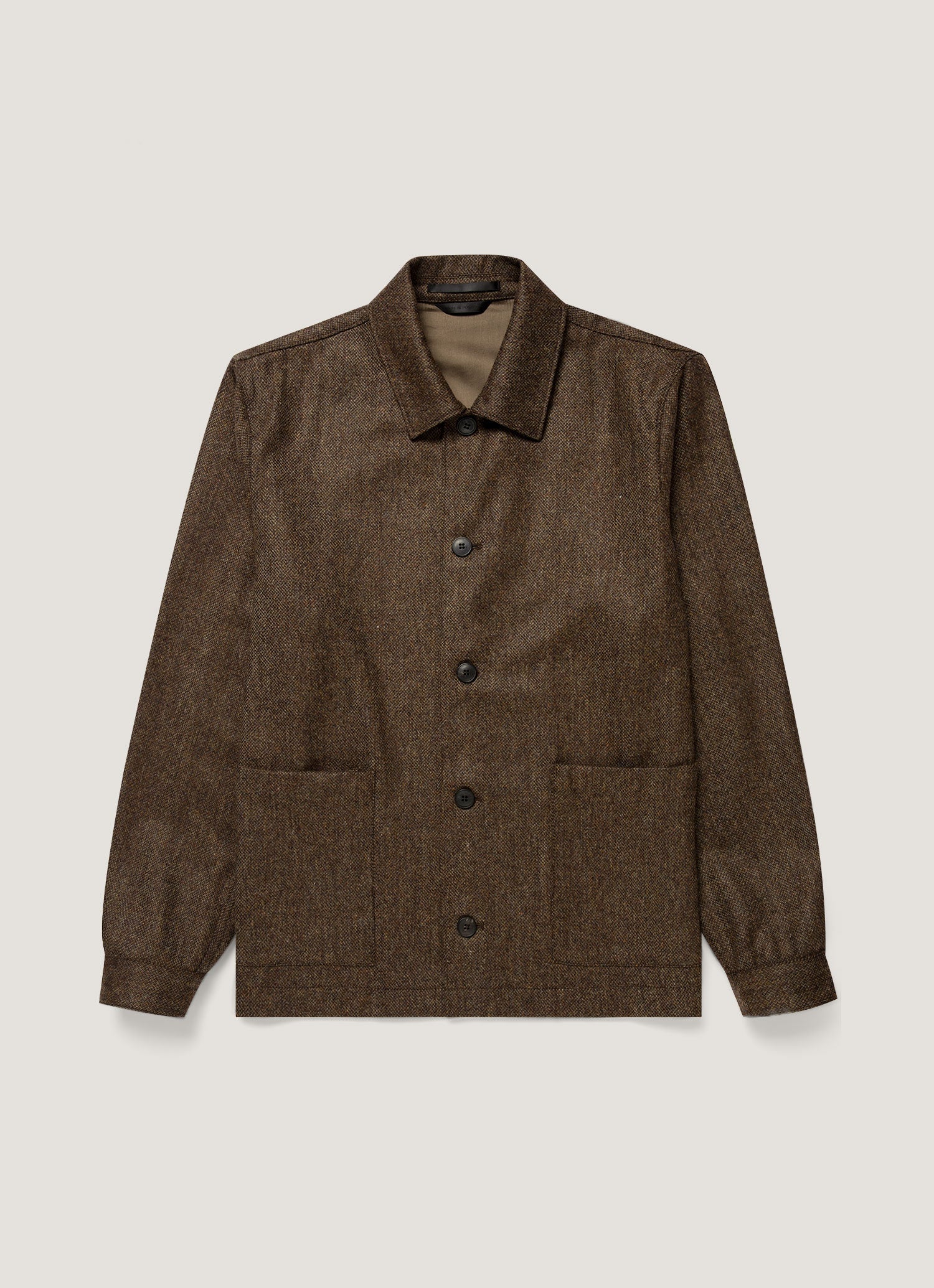 Men's Wool Twill Chore Jacket in Loden Green Melange
