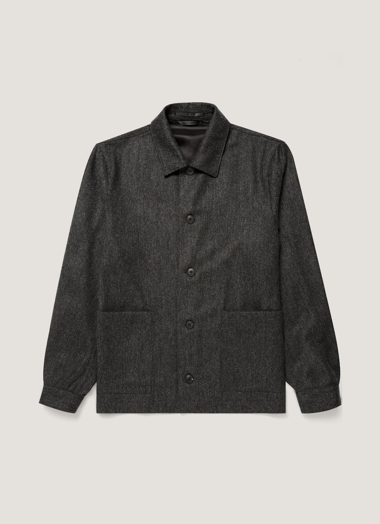 Men's Wool Twill Chore Jacket in Charcoal Melange