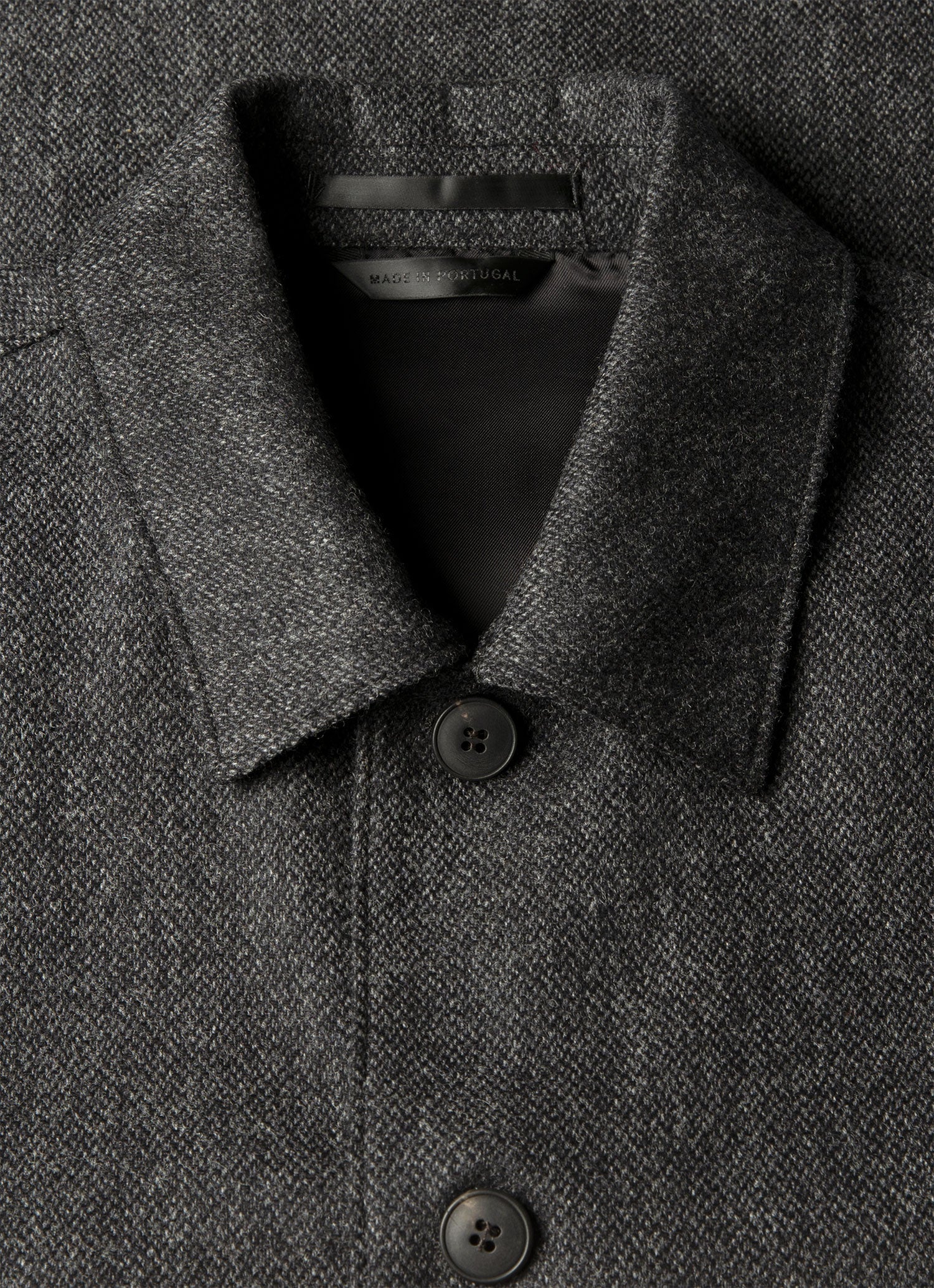 Men's Wool Twill Chore Jacket in Charcoal Melange