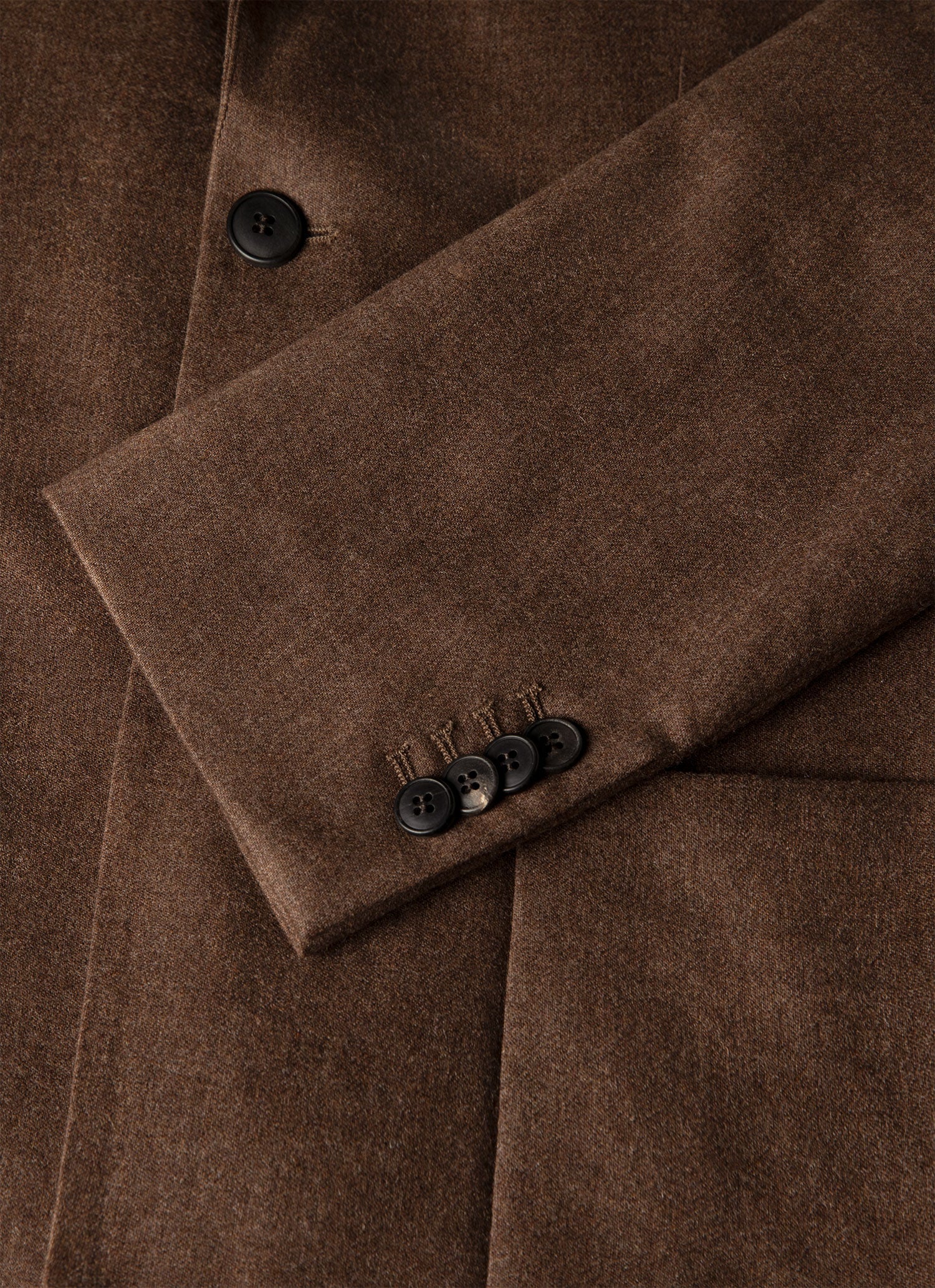 Men's Wool Cashmere Flannel Blazer in Light Brown Melange