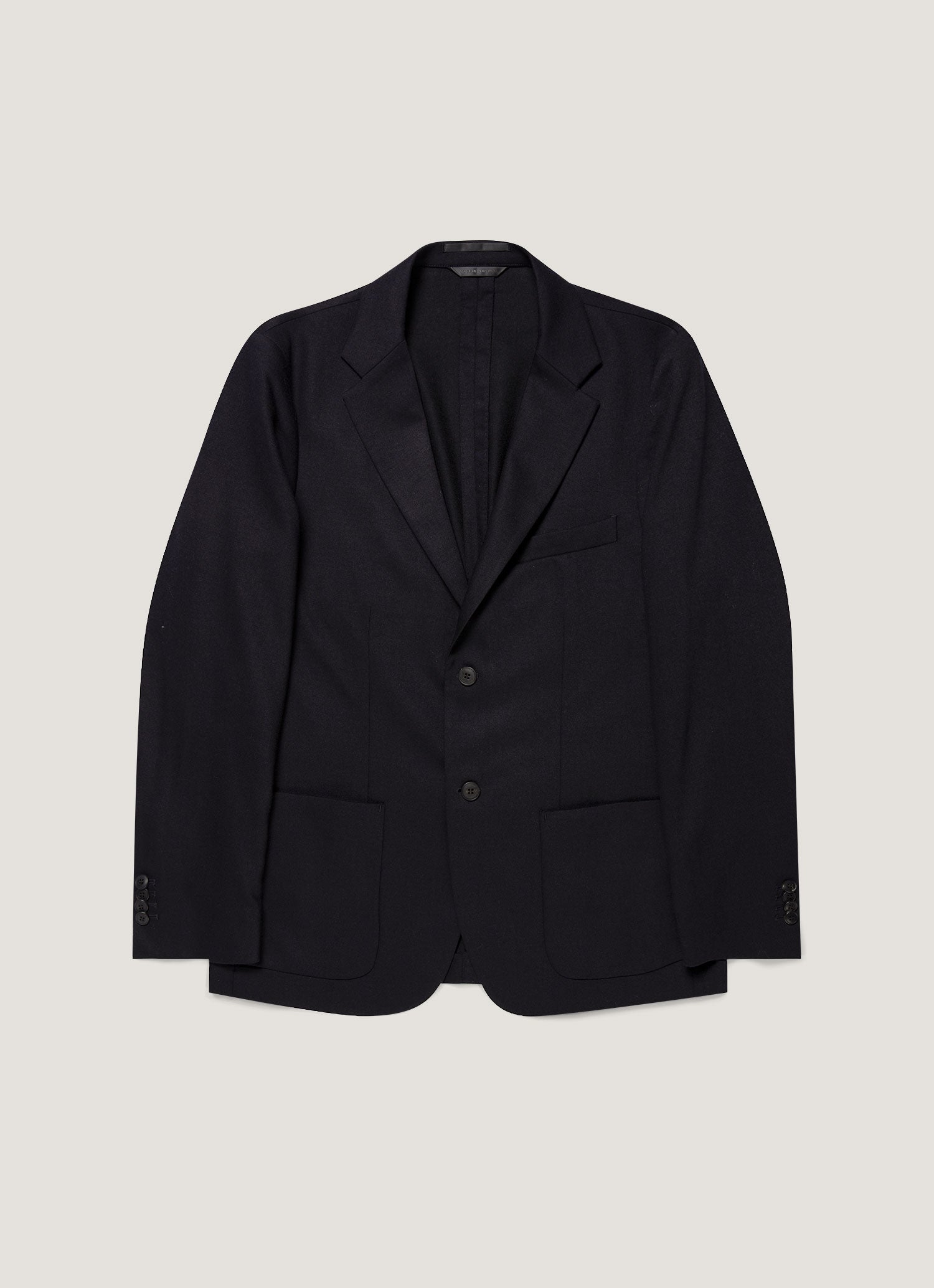 Men's Wool Cashmere Flannel Blazer in Navy