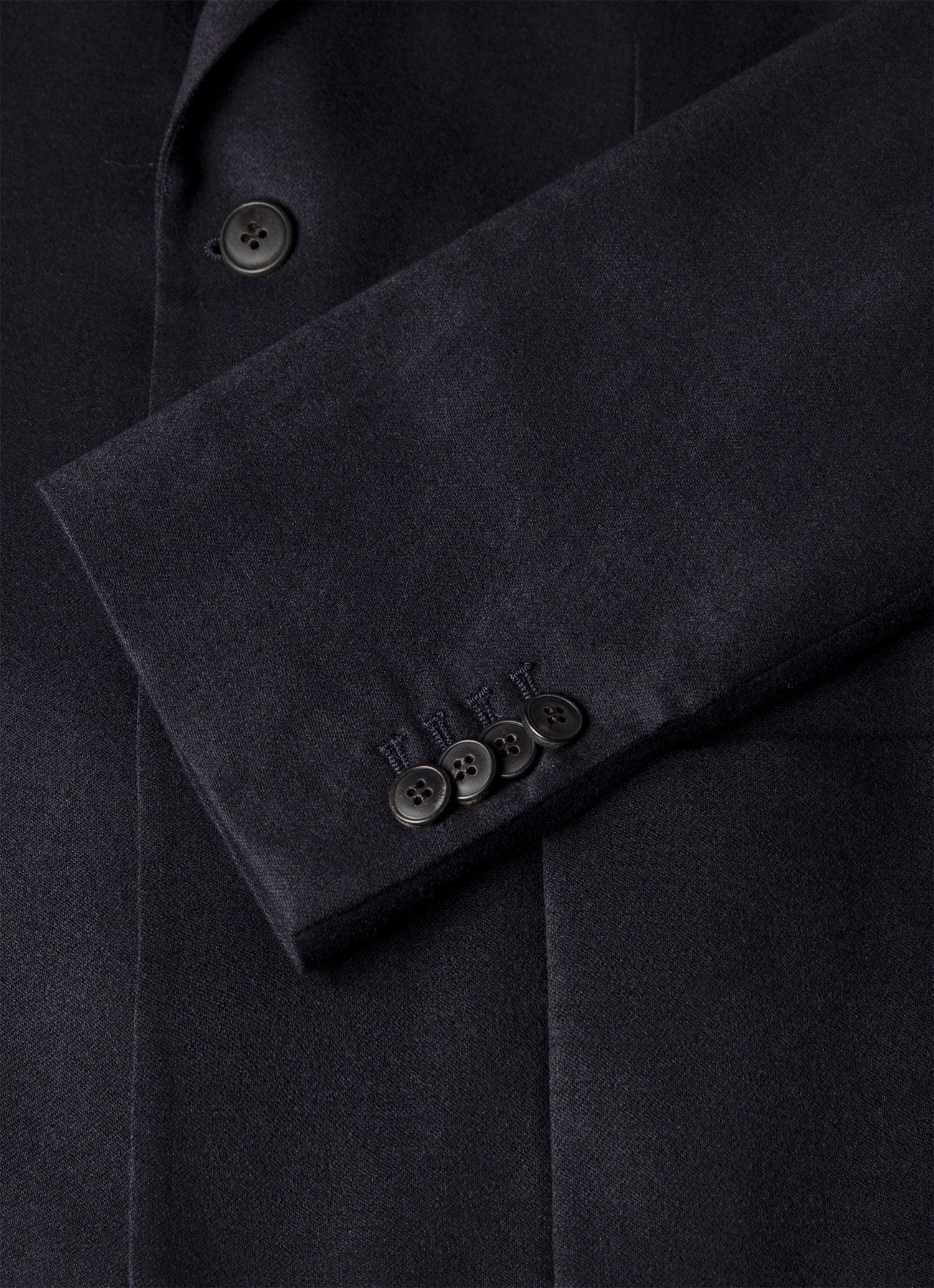 Men's Wool Cashmere Flannel Blazer in Navy