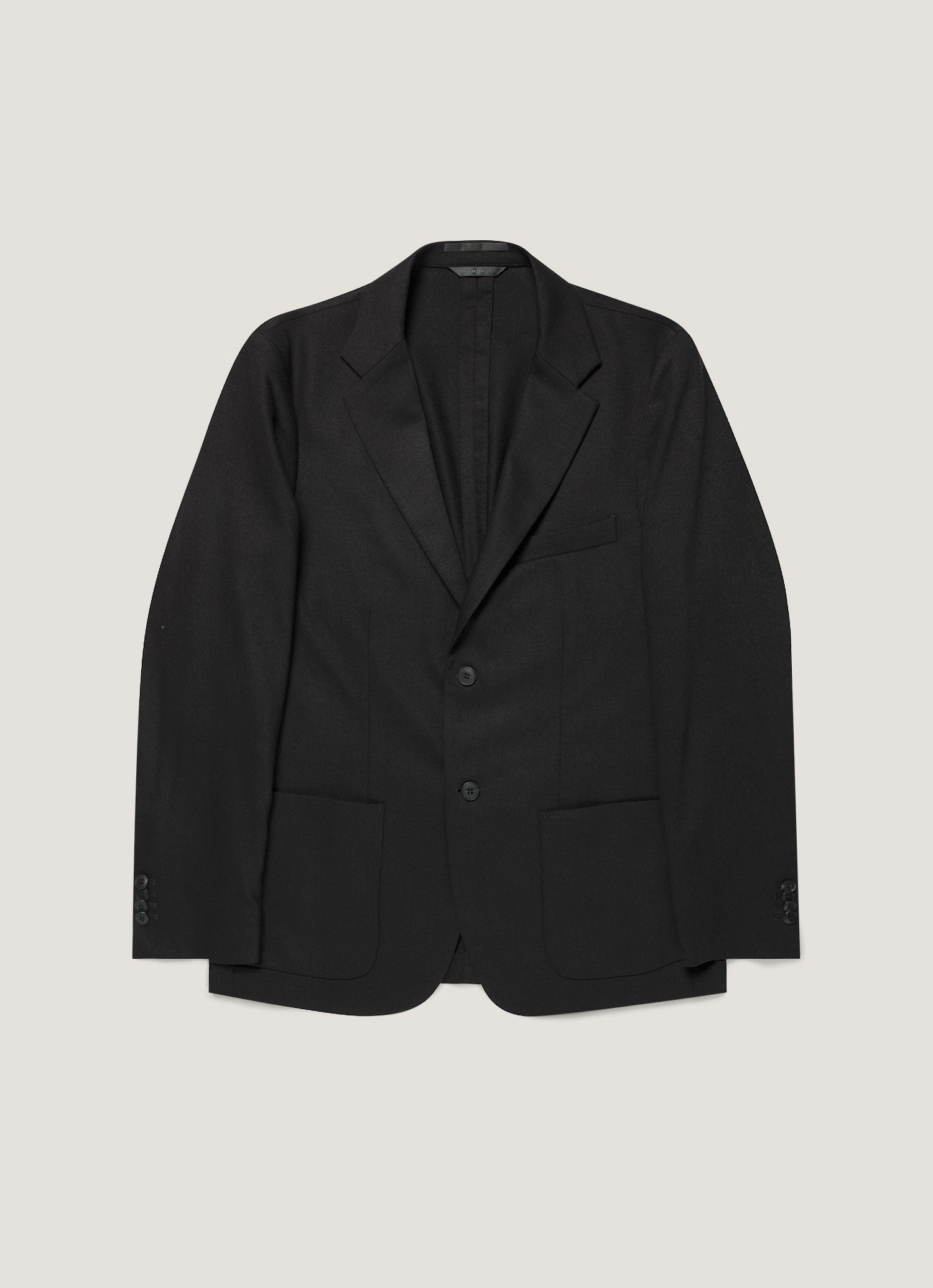 Men's Wool Cashmere Flannel Blazer in Charcoal Melange