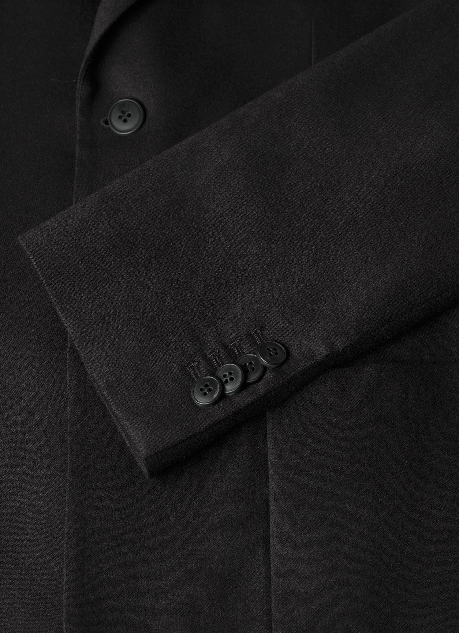 Men's Wool Cashmere Flannel Blazer in Charcoal Melange