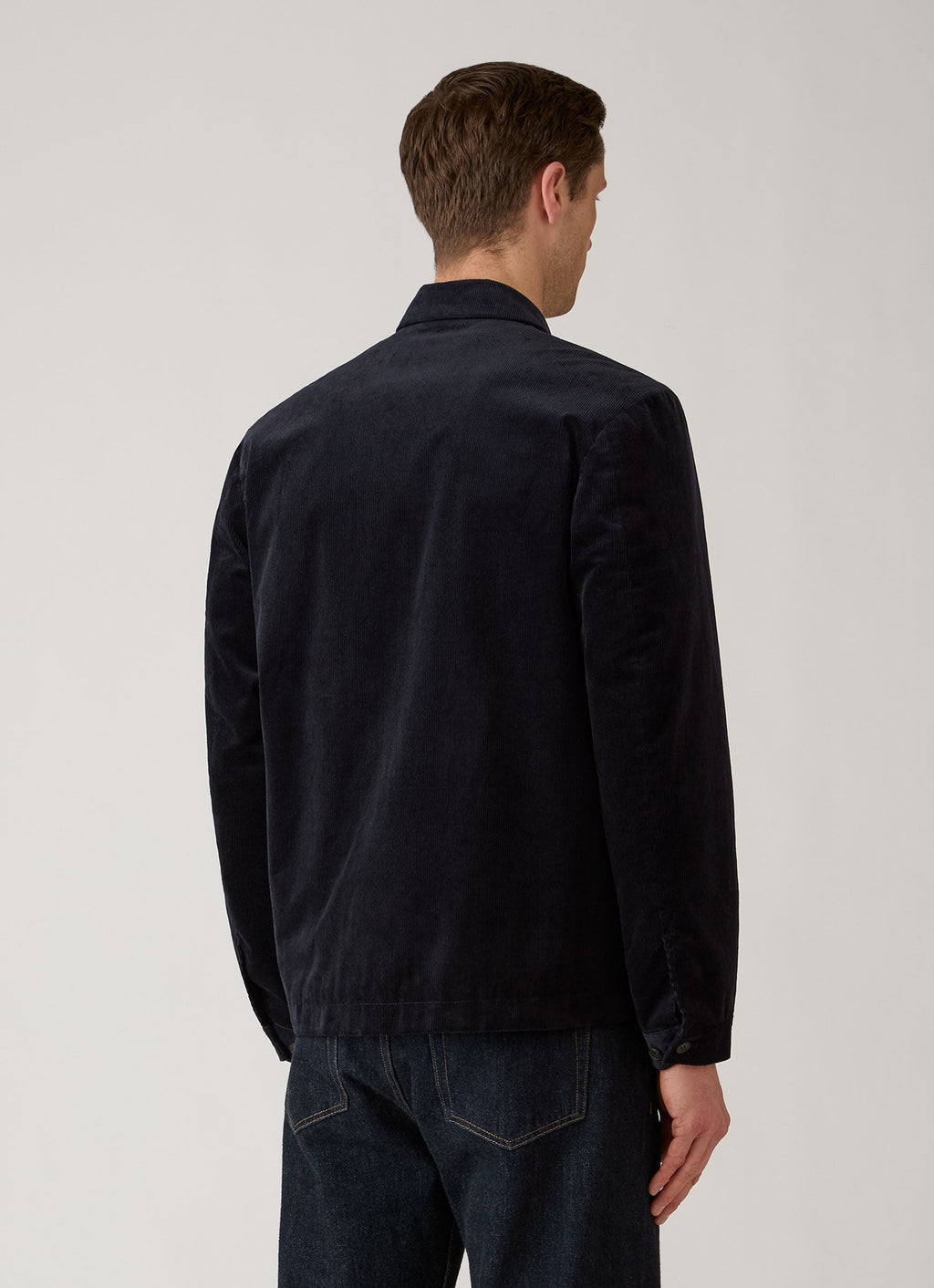 Men's Corduroy Harrington Jacket in Navy