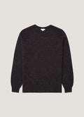 Men's Lambswool Crew Neck Jumper in Midnight Navy Twist