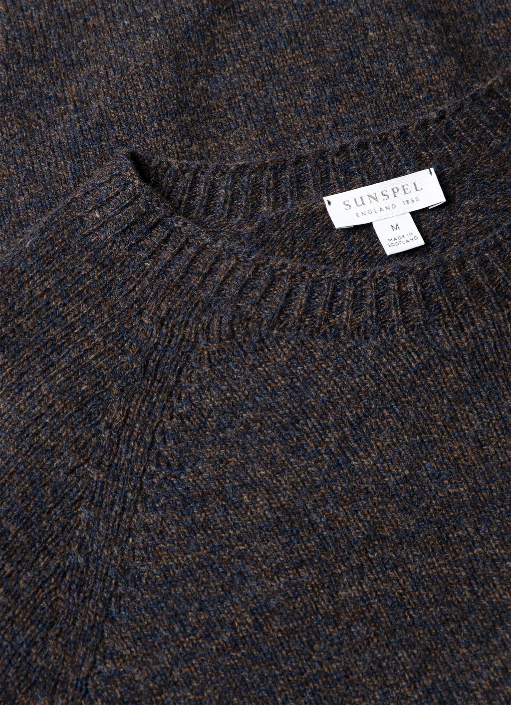 Men's Lambswool Crew Neck Jumper in Midnight Navy Twist