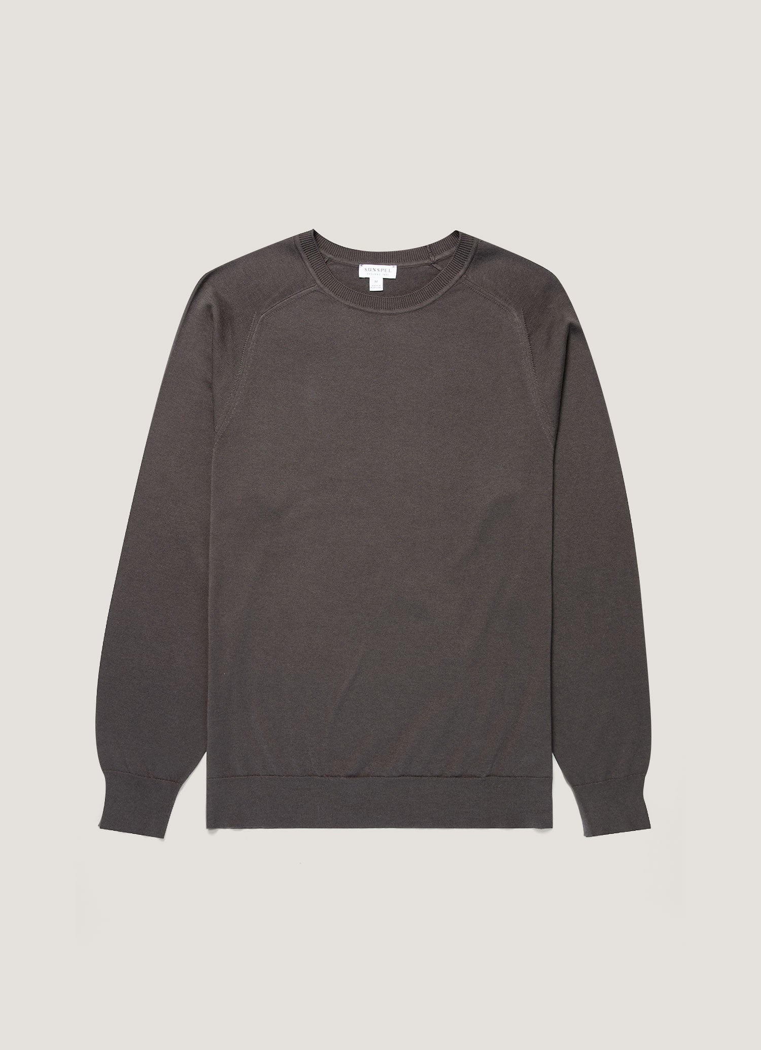 Men's Sea Island Cashmere Crew Neck Jumper in Anthracite
