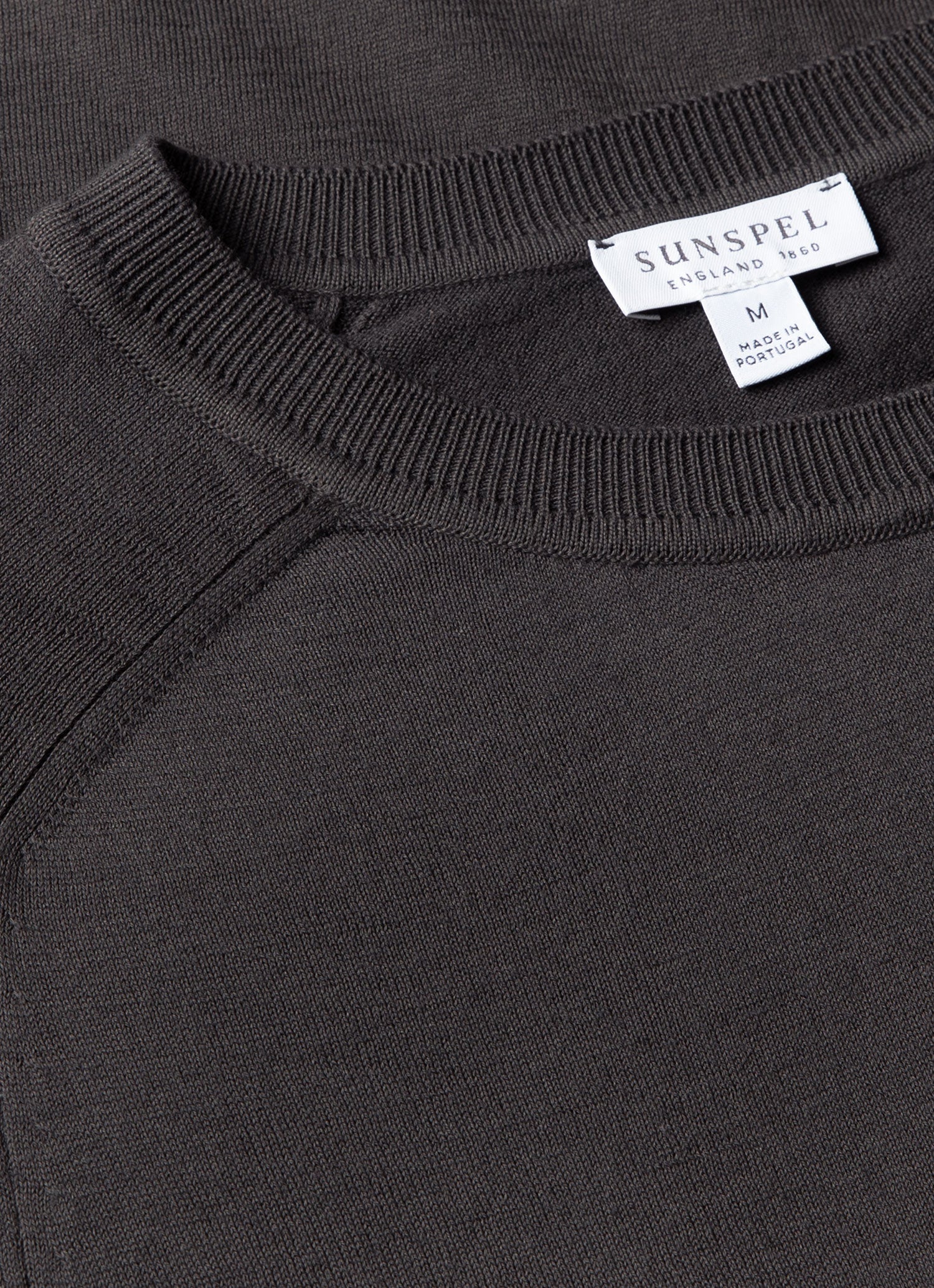 Men's Sea Island Cashmere Crew Neck Jumper in Anthracite