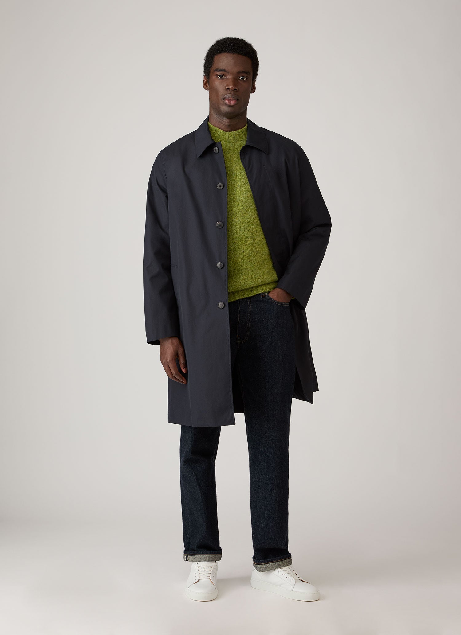 Men's Shetland Crew Neck Jumper in Crabapple