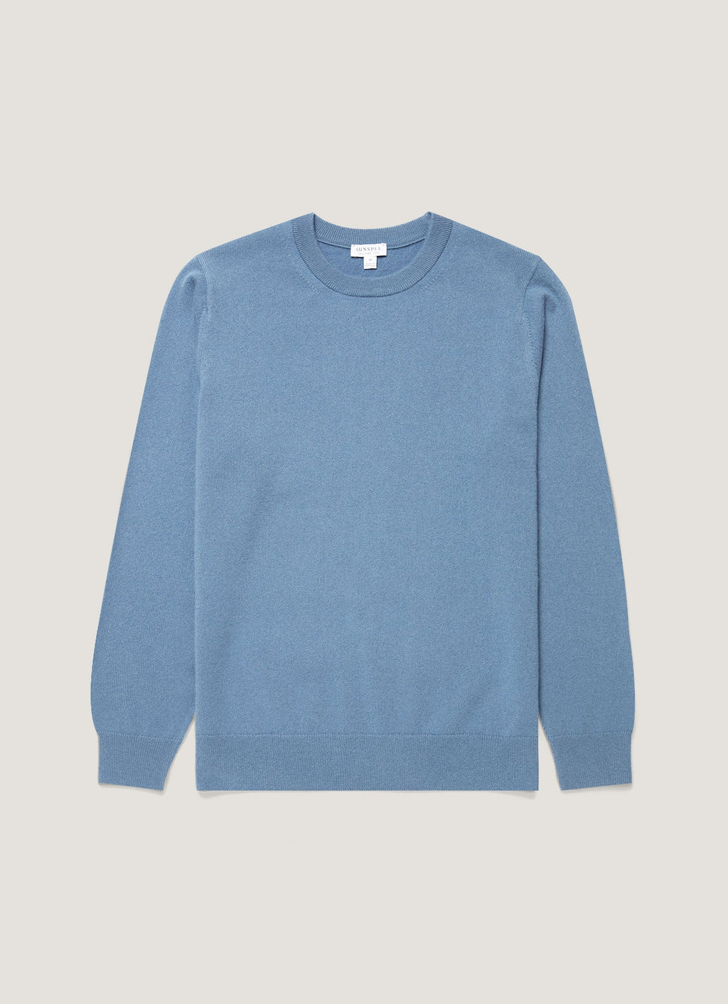 Men's Cashmere Crew Neck Jumper in Powder Blue