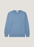 Men's Cashmere Crew Neck Jumper in Powder Blue