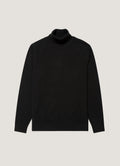 Men's Cashmere Roll Neck Jumper in Black