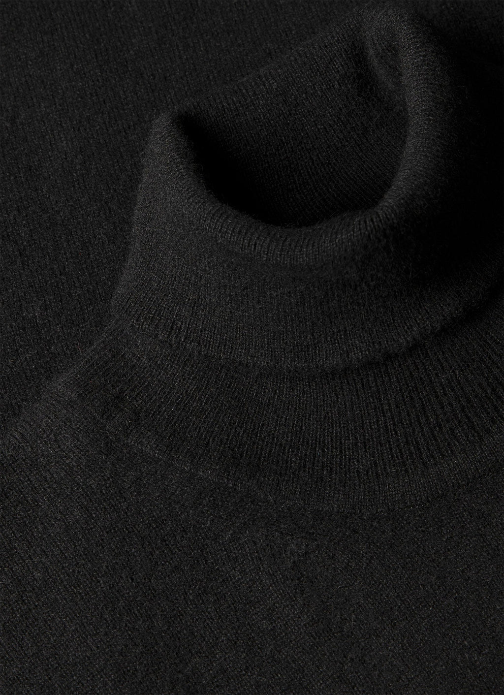 Men's Cashmere Roll Neck Jumper in Black