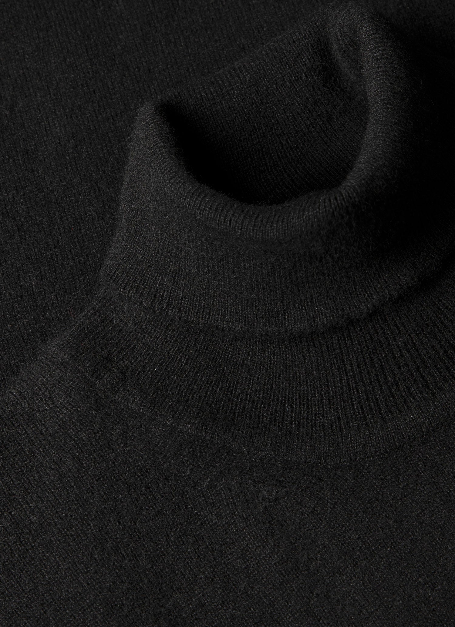 Men's Cashmere Roll Neck Jumper in Black
