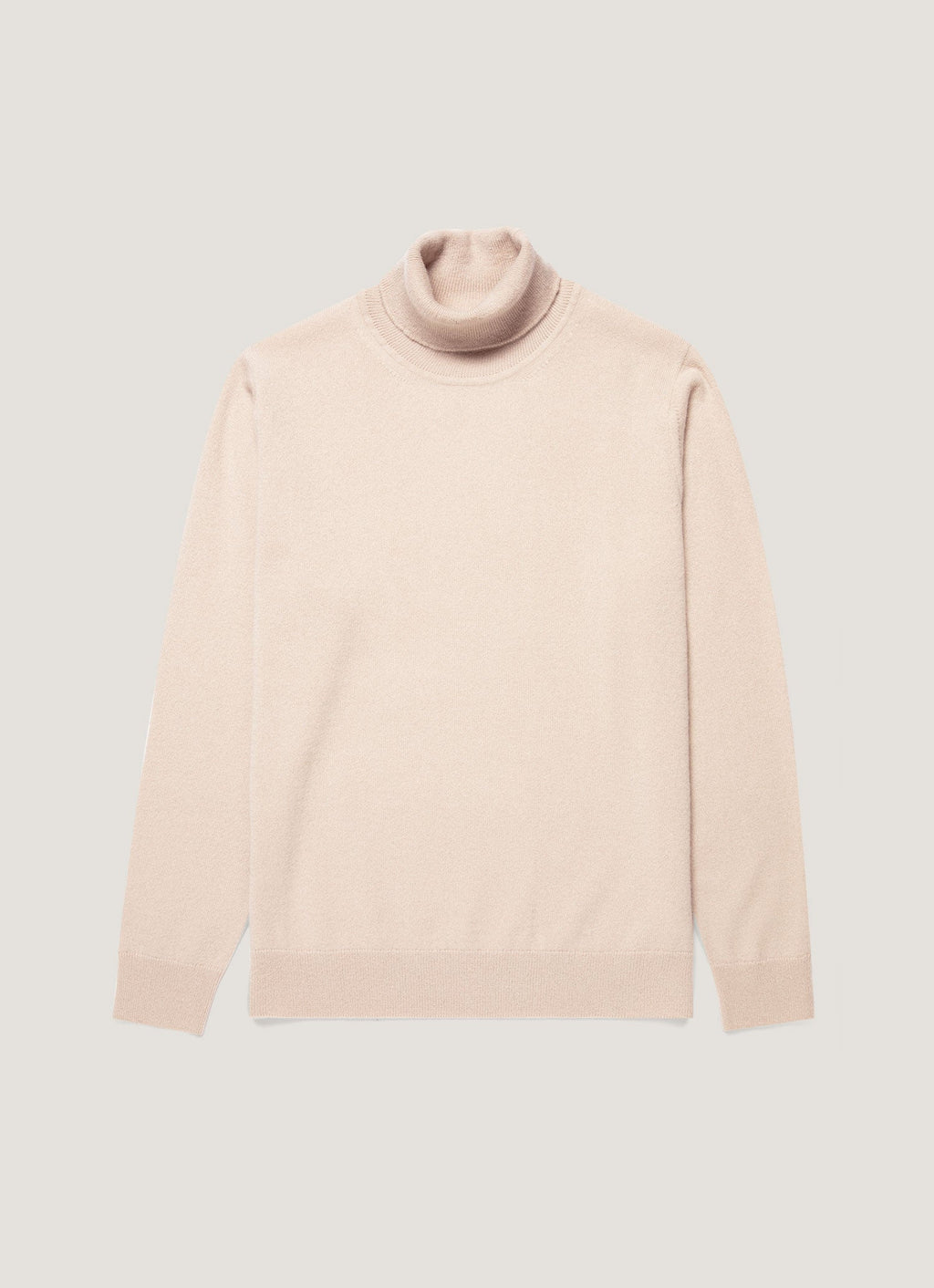 Men's Cashmere Roll Neck Jumper in Swansdown