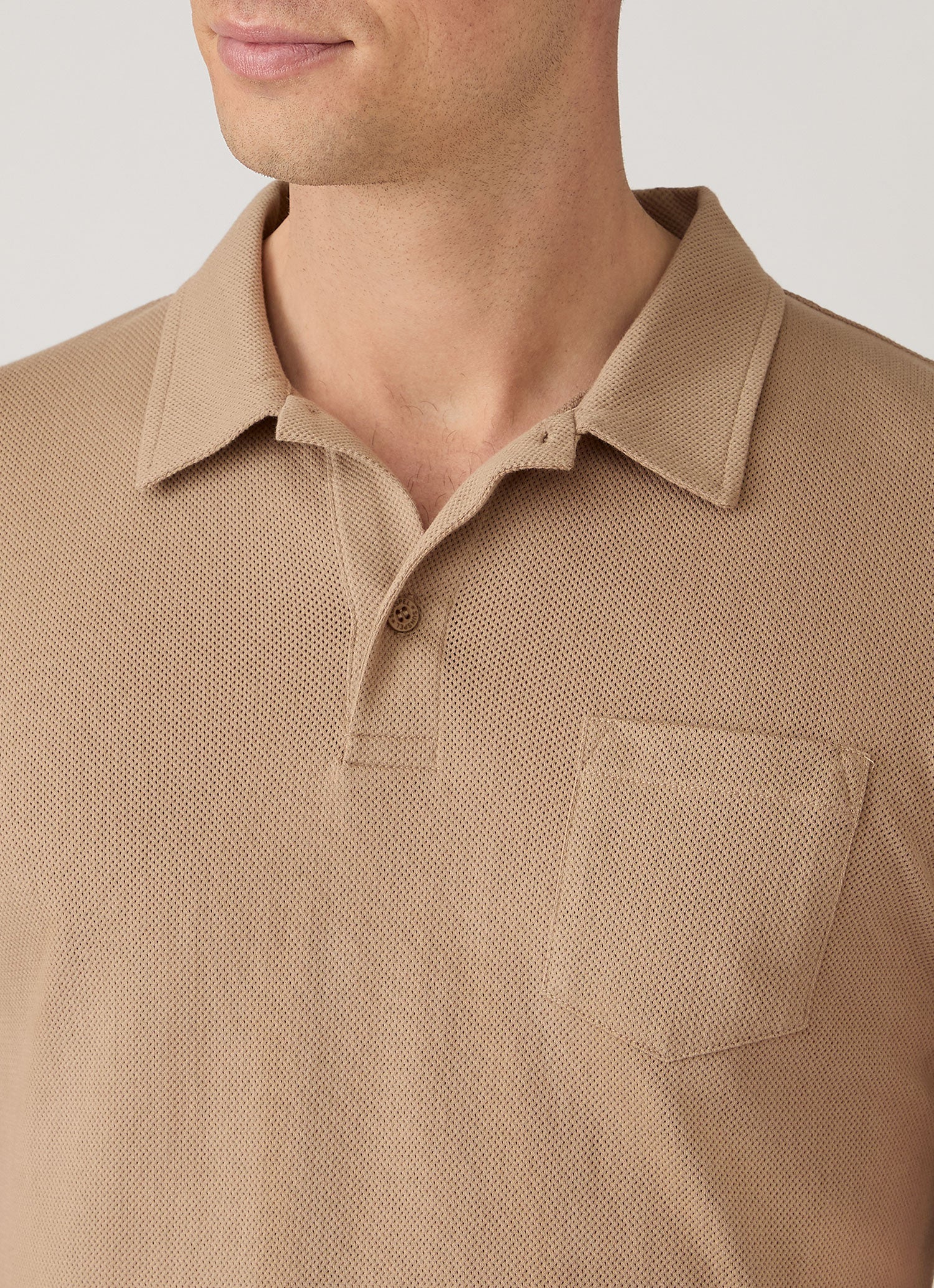 Men's Riviera Polo Shirt in Dark Beige