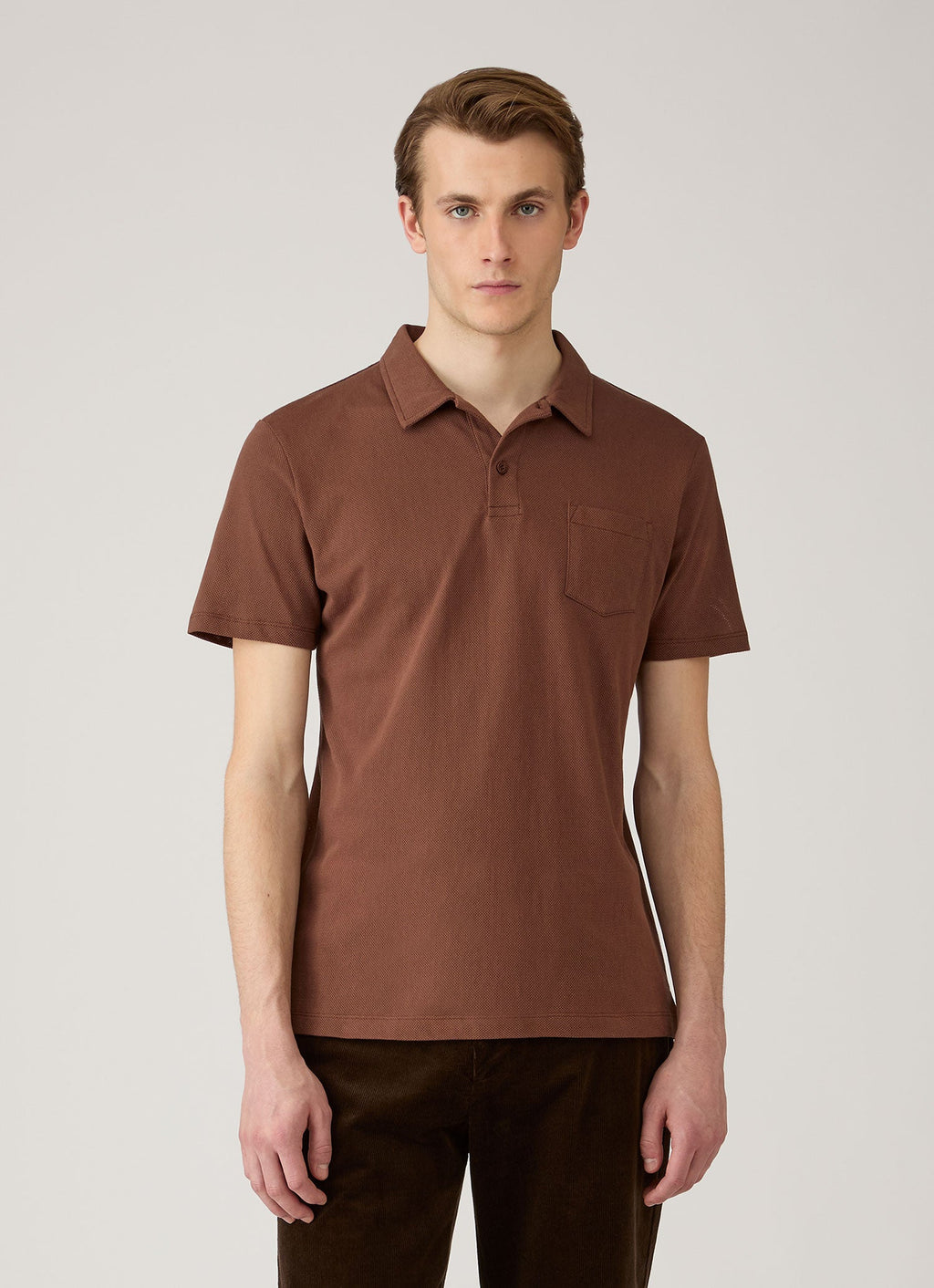 Men's Riviera Polo Shirt in Chestnut
