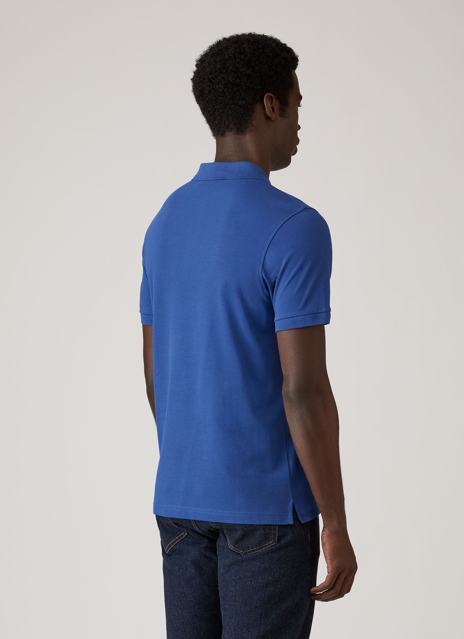 Men's Piqué Polo Shirt in Clear Night