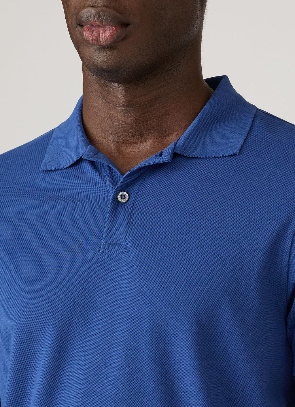 Men's Piqué Polo Shirt in Clear Night