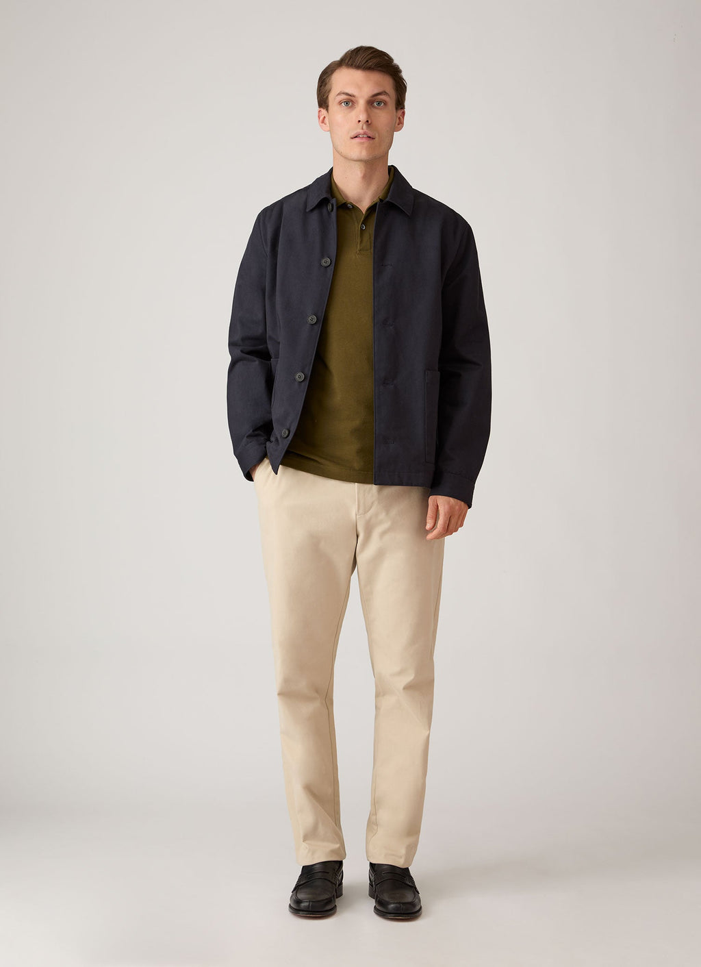 Men's Piqué Polo Shirt in Loden Green