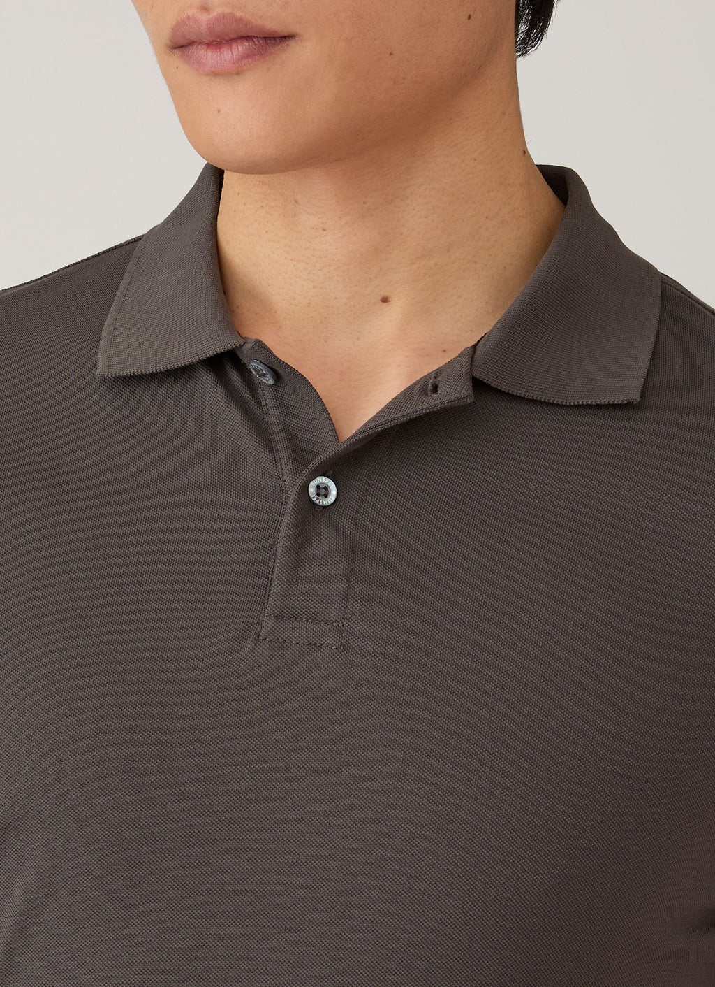 Men's Piqué Polo Shirt in Anthracite