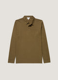Men's Long Sleeve Riviera Polo Shirt in Loden Green