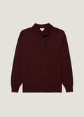 Men's Cashmere Knitted Polo Shirt in Bakelite